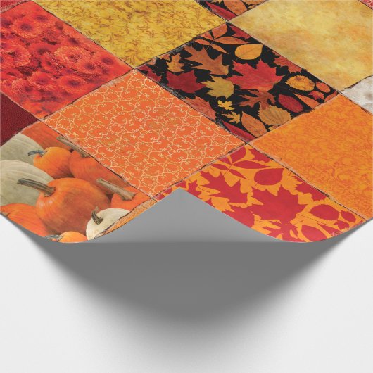 Herbst-Patchwork Geschenkpapier (Ecke)