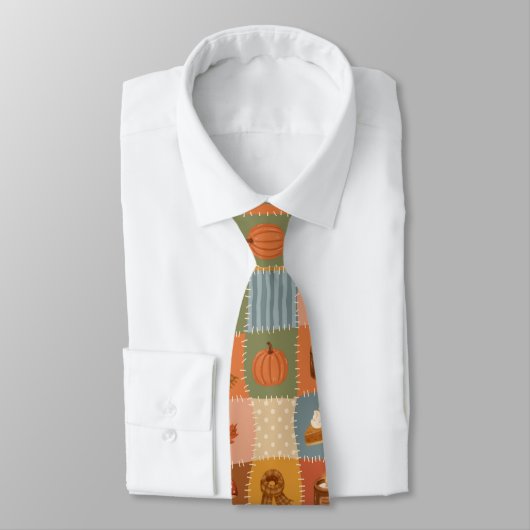 Herbst-Patchwork-Hermstmuster Krawatte (Gebunden)