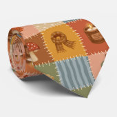 Herbst-Patchwork-Hermstmuster Krawatte (Gerollt)