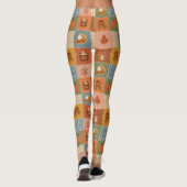 Herbst-Patchwork-Hermstmuster Leggings (Rückseite)