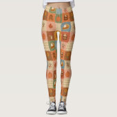 Herbst-Patchwork-Hermstmuster Leggings (Vorderseite)