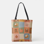 Herbst-Patchwork-Hermstmuster Tasche (Rückseite)