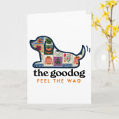 Herbst-Patchwork-Hund Herbst Karte (Gelbe Blume)
