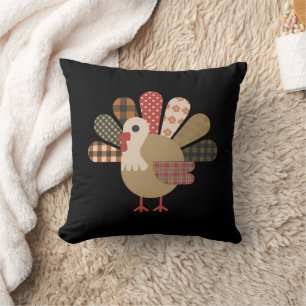 Herbst-Patchwork-Steppdecke Truthahn Erntedankfest Kissen