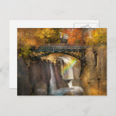 Herbst - Patterson NJ - The Great Patterson Falls Postkarte (Vorne/Hinten)
