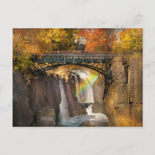 Herbst - Patterson NJ - The Great Patterson Falls Postkarte (Vorderseite)