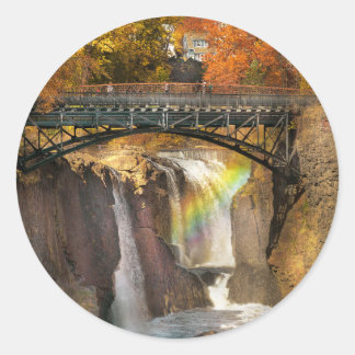 Herbst - Patterson NJ - The Great Patterson Falls Runder Aufkleber