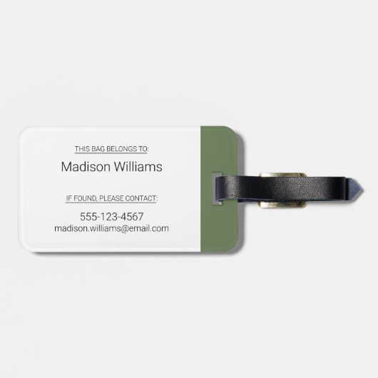 Herbst - Peregrine Falcon Gepäckanhänger (Rückseite horizontal)