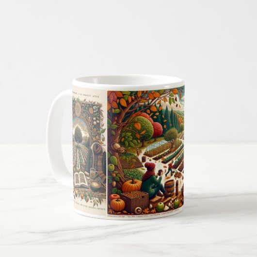 Herbst-Permakultur Kaffeetasse (Vorderseite Links)