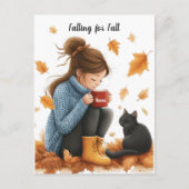 Herbst: Personalisierter Herbstgruss Postkarte (Vorderseite)