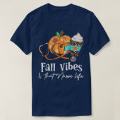 Herbst Pflege Vibes und dieses Krankenleben Herbst T-Shirt (Design vorne)
