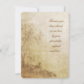 Herbst Pheasant Vow Wiedereröffnung Einladung (Vorderseite)