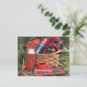 Herbst-Picknicks Postkarte (Stehend Vorderseite)
