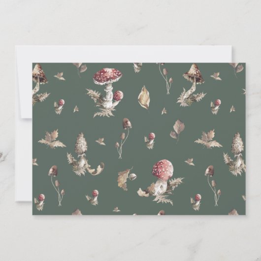 Herbst-Pilz | Buchanfrage für Wälder in Wäldern Einladung (Rückseite)