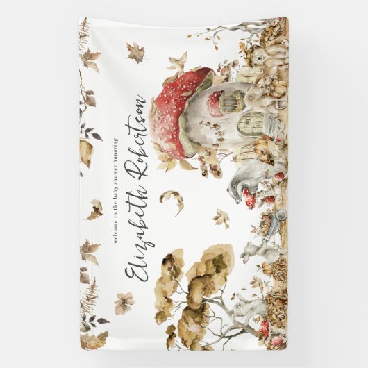 Herbst-Pilz | Empfang von Wäldern Banner (Vertikal)