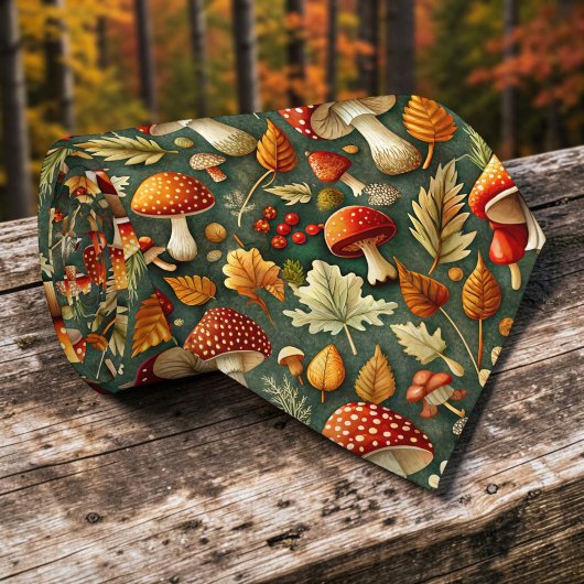 Herbst-Pilz-Schlips Krawatte
