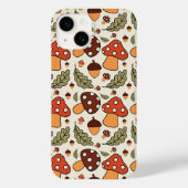 Herbst-Pilz- und Eichenholz-Handyhülle Case-Mate iPhone Hülle (Rückseite)