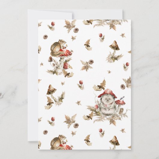 Herbst-Pilz | Wald-Waldschlacker Einladung (Rückseite)