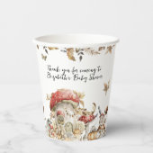 Herbst-Pilz | Woodland Forest Baby Dusche Pappbecher (Vorderseite)
