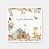 Herbst-Pilz | Woodland Forest Baby Dusche Serviette (Vorderseite)