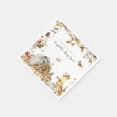 Herbst-Pilz | Woodland Forest Baby Dusche Serviette (Ecke)