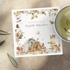 Herbst-Pilz | Woodland Forest Baby Dusche Serviette