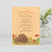 Herbst Pinecones Einladung (Stehend Vorderseite)