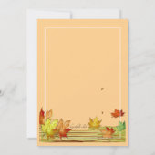 Herbst Pinecones Einladung (Rückseite)