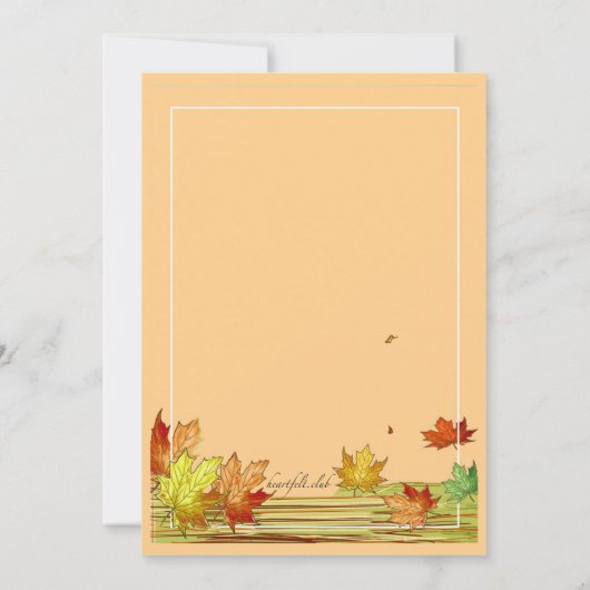 Herbst Pinecones Einladung (Rückseite)