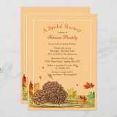 Herbst Pinecones Einladung (Vorne/Hinten)