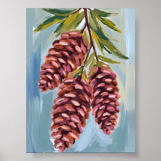 Herbst Pinecones Farbe Herbst Poster (Vorne)