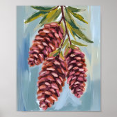 Herbst Pinecones Farbe Herbst Poster (Vorne)