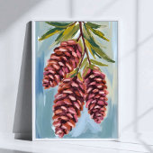 Herbst Pinecones Farbe Herbst Poster