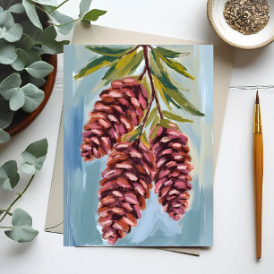 Herbst Pinecones Farbe Herbst Postkarte