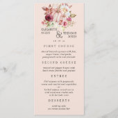 Herbst Pink Burgundy Pumpkin Wedding Menükarte (Vorderseite)