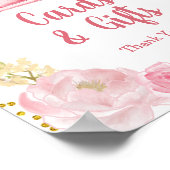 Herbst Pink Pumpkin Lkw Karten und Geschenkzeichen Poster (Ecke)