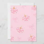 Herbst Pink Whimsical Retro Teezeremonie am 2. Geb Einladung (Rückseite)