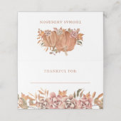 Herbst Platzkarte (Außenseite Aufgefaltet)