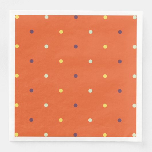 Herbst Polka Dots Dinner Napkins Serviette (Vorderseite)