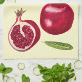 Herbst Pomegranate Aquarellmalerei Geschirrtuch (Gefaltet)