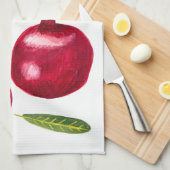 Herbst Pomegranate Aquarellmalerei Geschirrtuch (Viertel Falte)
