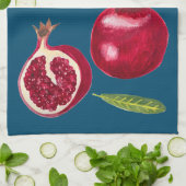 Herbst Pomegranate Aquarellmalerei Geschirrtuch (Gefaltet)