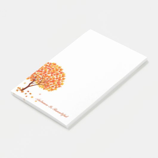 Herbst Post Notes-Herbst ist schön Post-it Klebezettel (angewinkelt)