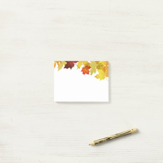 Herbst-Posten-Anmerkungen Post-it Klebezettel (Auf Schreibtisch)
