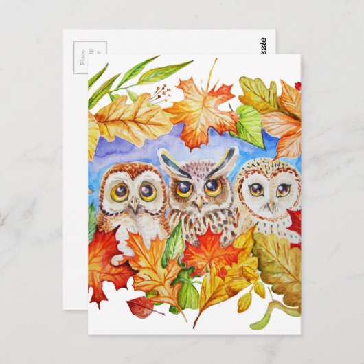 Herbst Postkarte (Vorne/Hinten)