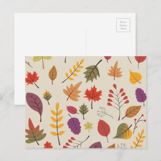 Herbst Postkarte (Vorne/Hinten)