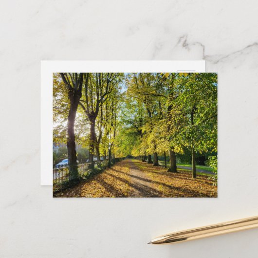 Herbst Postkarte (Vorderseite/Rückseite Beispiel)