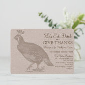 Herbst Potluck Erntedank Einladung (Stehend Vorderseite)