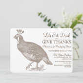 Herbst Potluck Friendsgiving Einladung (Stehend Vorderseite)