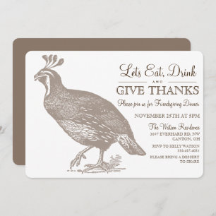 Herbst Potluck Friendsgiving Einladung